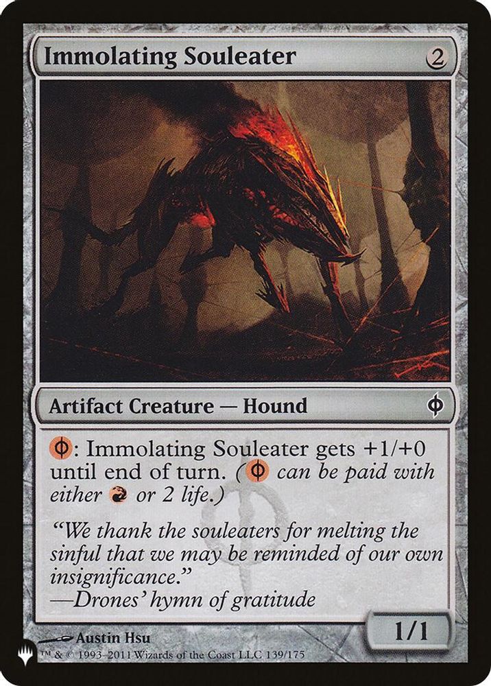 2026 Magic: The Gathering: The List Reprints (LIST) - Immolating Souleater (#NPH-139, Common) (, Near Mint)