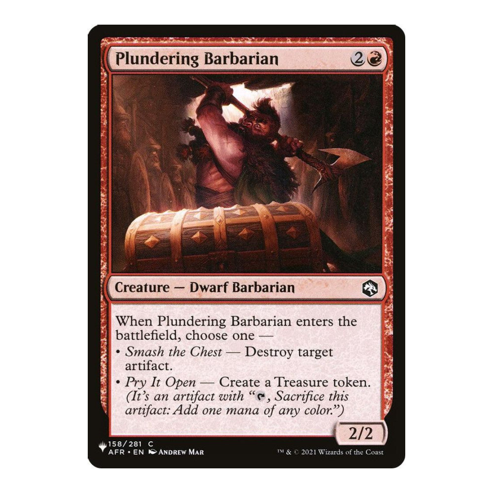 2026 Magic: The Gathering: The List Reprints (LIST) - Plundering Barbarian (#158/281, Common) (, Near Mint)