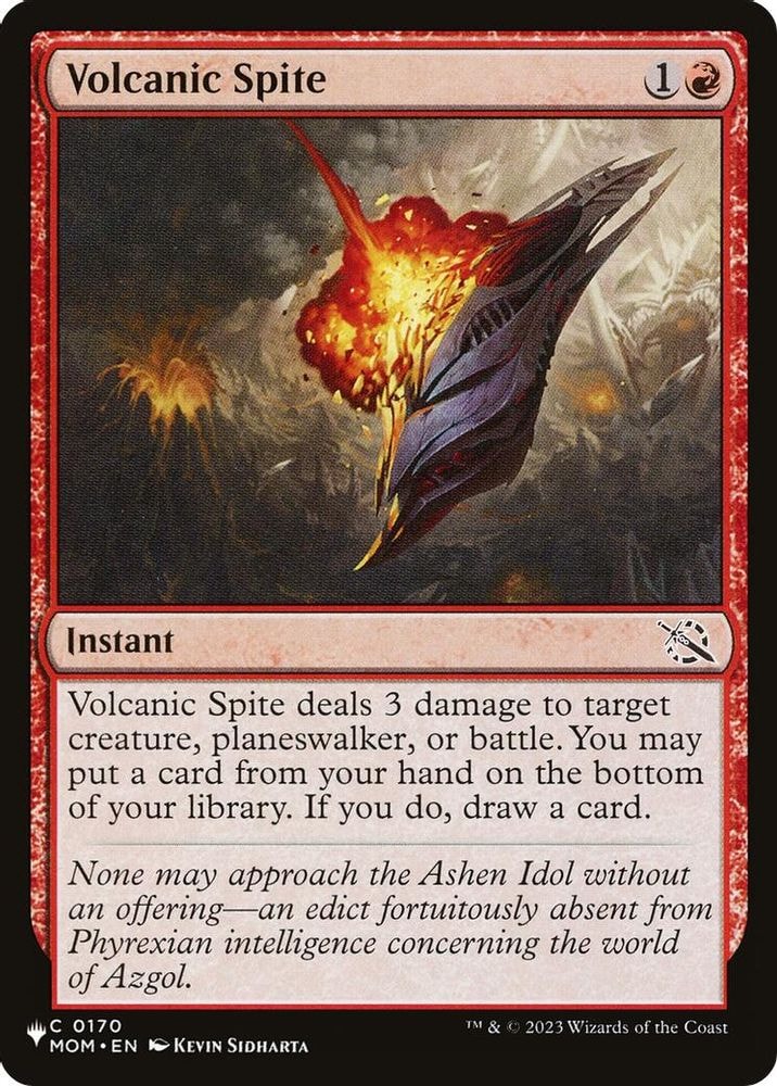 2026 Magic: The Gathering: The List Reprints (LIST) - Volcanic Spite (#0170, Common) (, Near Mint)