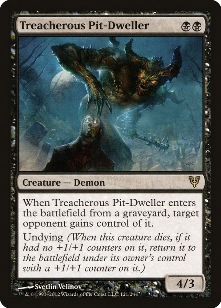 2012 Magic: The Gathering: Avacyn Restored (AVR) - Treacherous Pit-Dweller (#121, Rare) (, Near Mint)