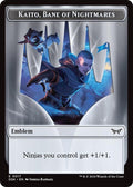 2024 Magic: The Gathering: Duskmourn: House of Horror (DSK) - Emblem Kaito Bane of Nightmares Manifest Double Sided Token (#17 // 18, T) (, Near Mint)