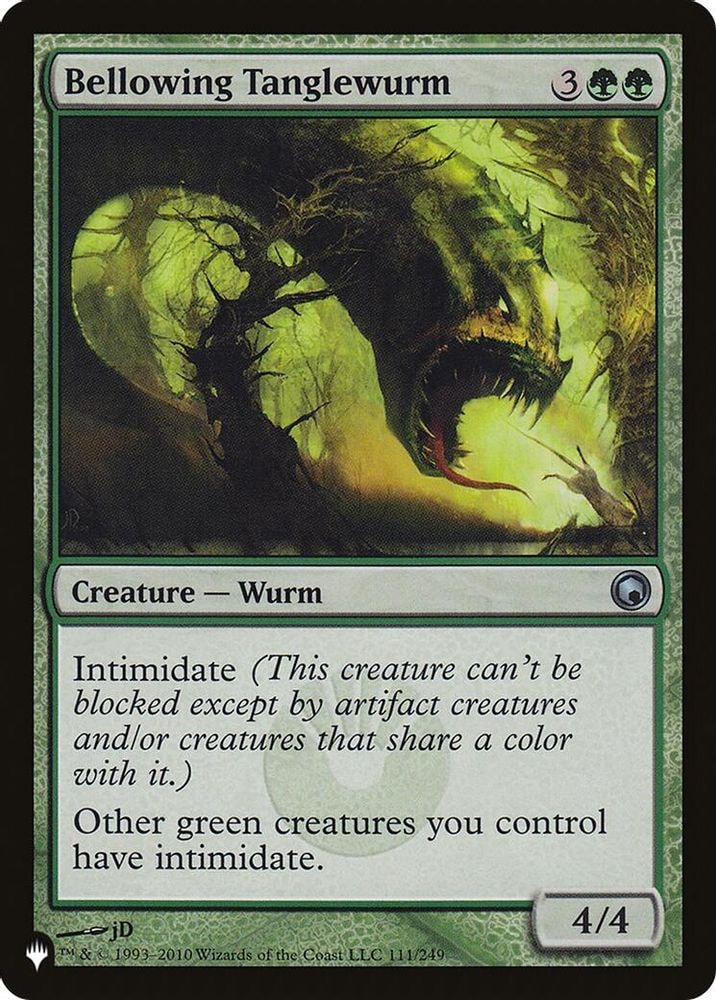 2026 Magic: The Gathering: The List Reprints (LIST) - Bellowing Tanglewurm (#111/249, Uncommon) (, Near Mint)