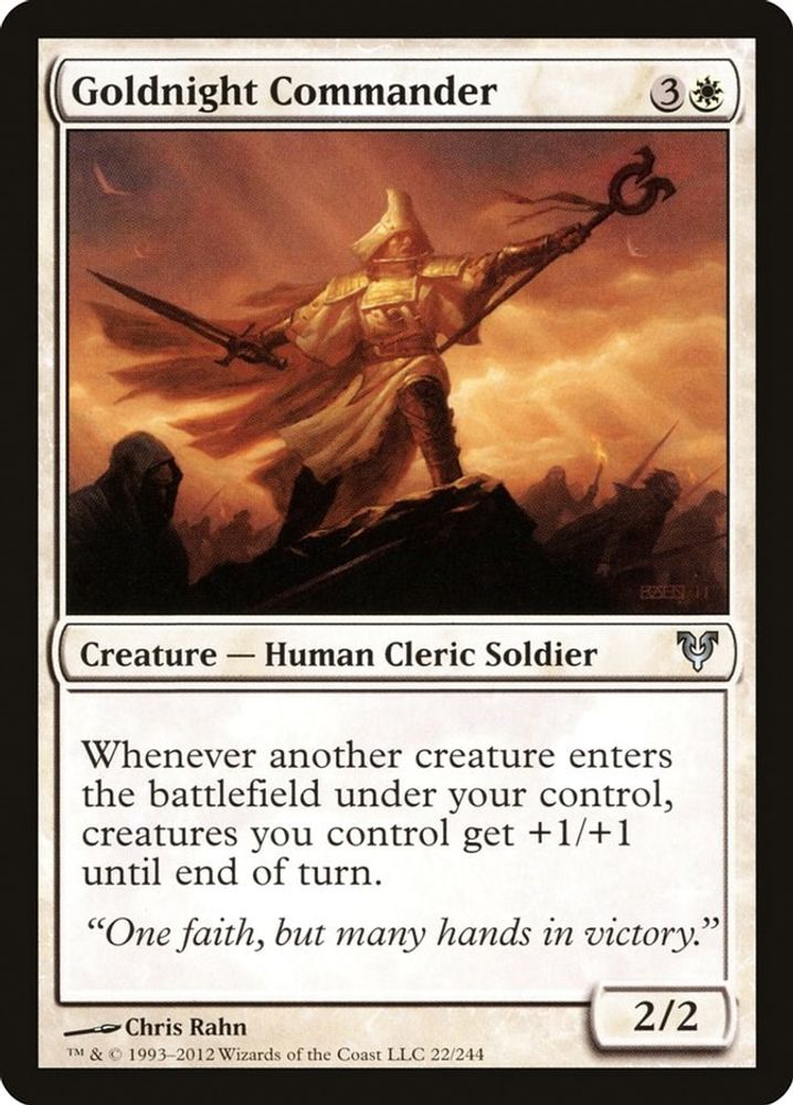 2012 Magic: The Gathering: Avacyn Restored (AVR) - Goldnight Commander (#22, Uncommon) (, Near Mint)