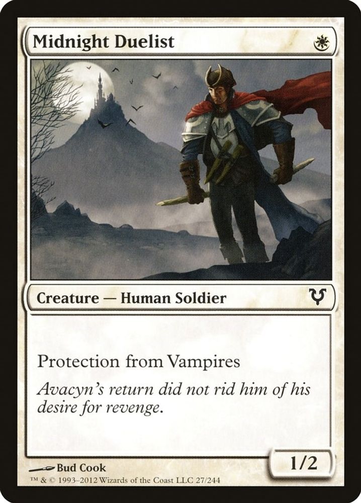 2012 Magic: The Gathering: Avacyn Restored (AVR) - Midnight Duelist (#27, Common) (, Near Mint)