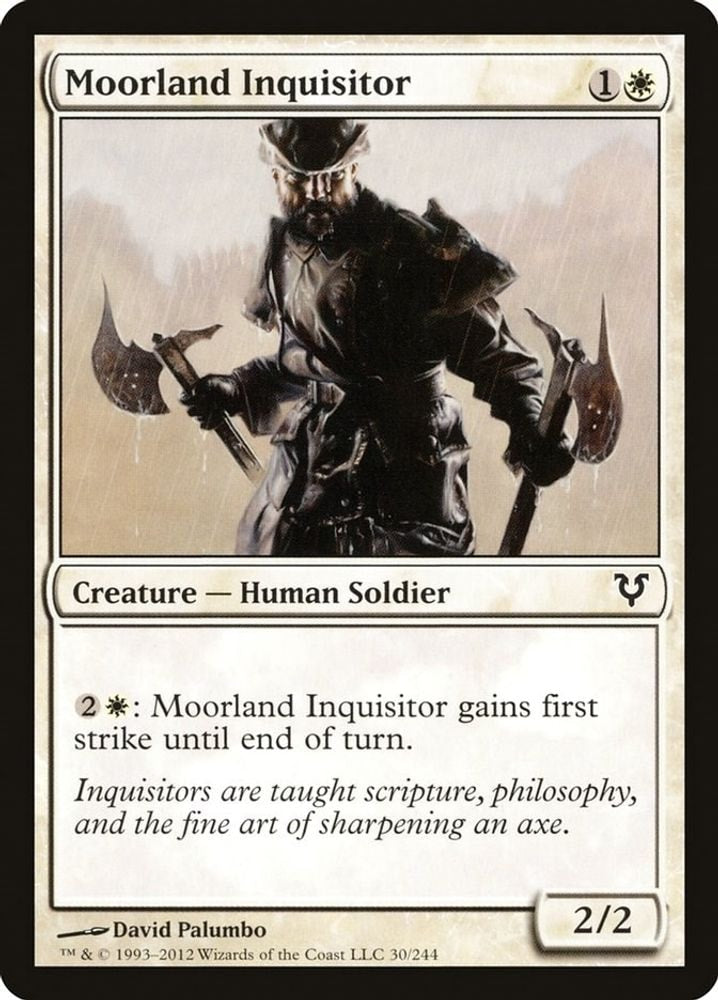 2012 Magic: The Gathering: Avacyn Restored (AVR) - Moorland Inquisitor (#30, Common) (, Near Mint)