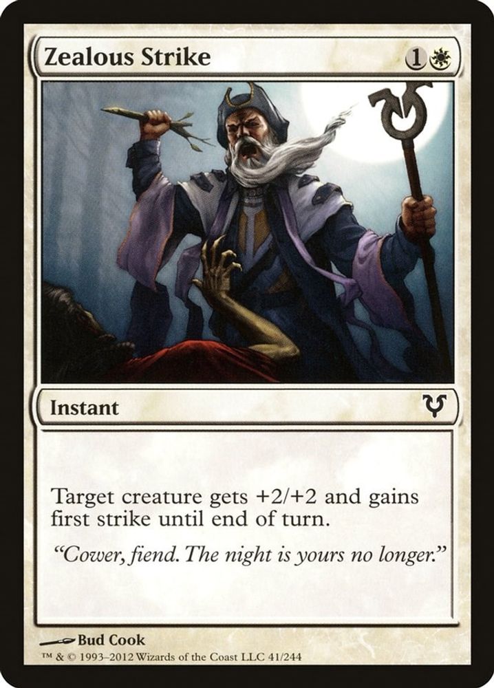 2012 Magic: The Gathering: Avacyn Restored (AVR) - Zealous Strike (#41, Common) (, Near Mint)