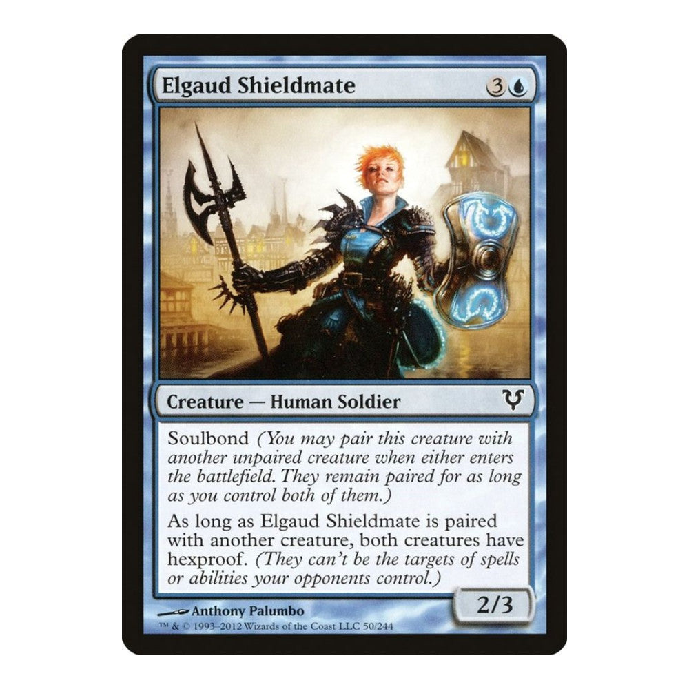 2012 Magic: The Gathering: Avacyn Restored (AVR) - Elgaud Shieldmate (#50, Common) (, Near Mint)