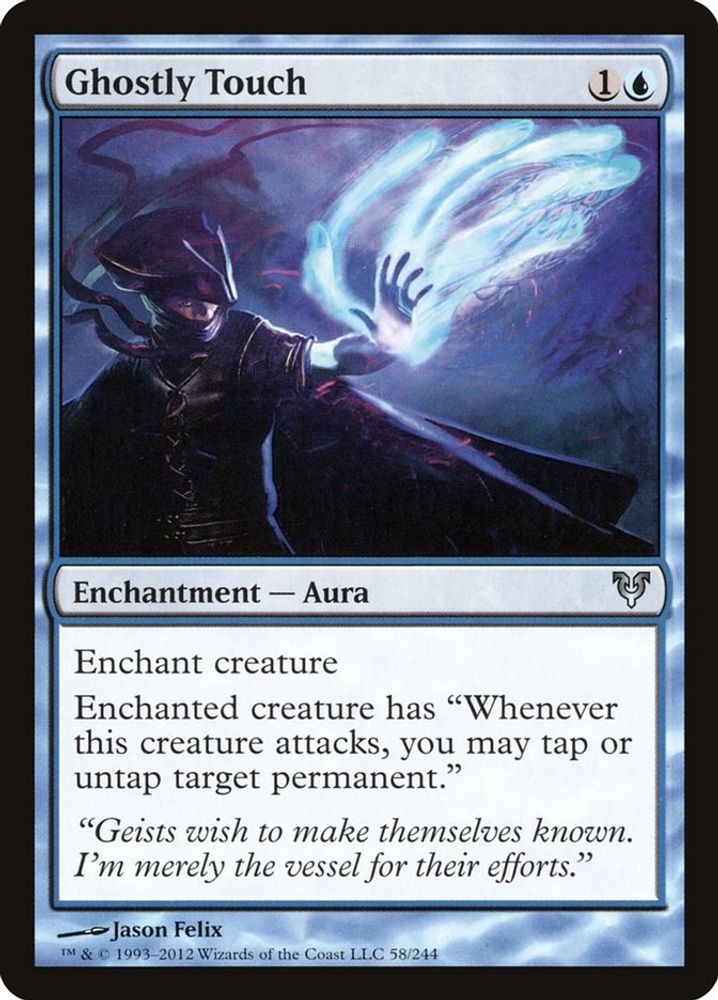 2012 Magic: The Gathering: Avacyn Restored (AVR) - Ghostly Touch (#58, Uncommon) (, Near Mint)