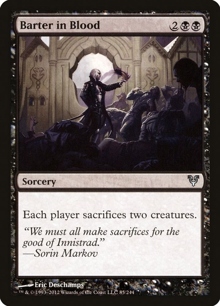 2012 Magic: The Gathering: Avacyn Restored (AVR) - Barter in Blood (#85, Uncommon) (, Near Mint)