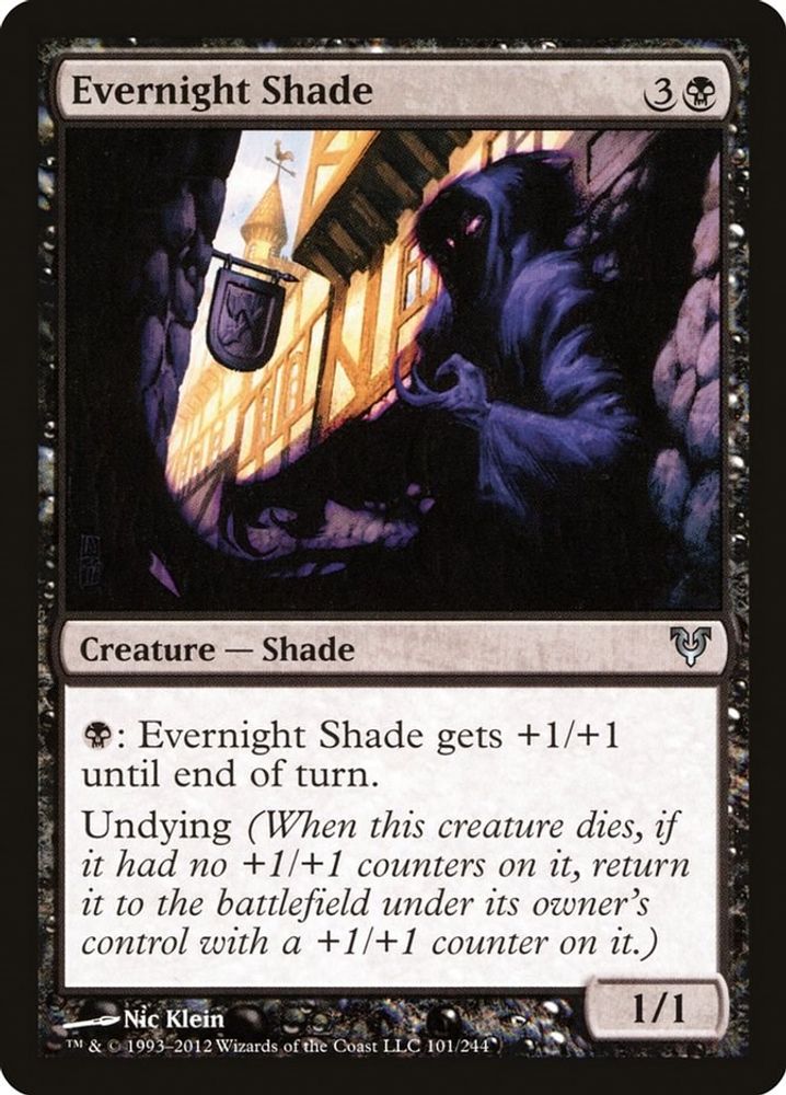 2012 Magic: The Gathering: Avacyn Restored (AVR) - Evernight Shade (#101, Uncommon) (, Near Mint)