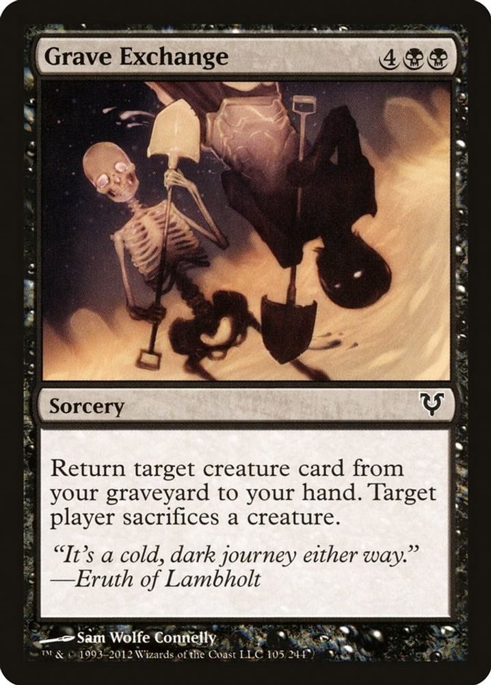 2012 Magic: The Gathering: Avacyn Restored (AVR) - Grave Exchange (#105, Common) (, Near Mint)