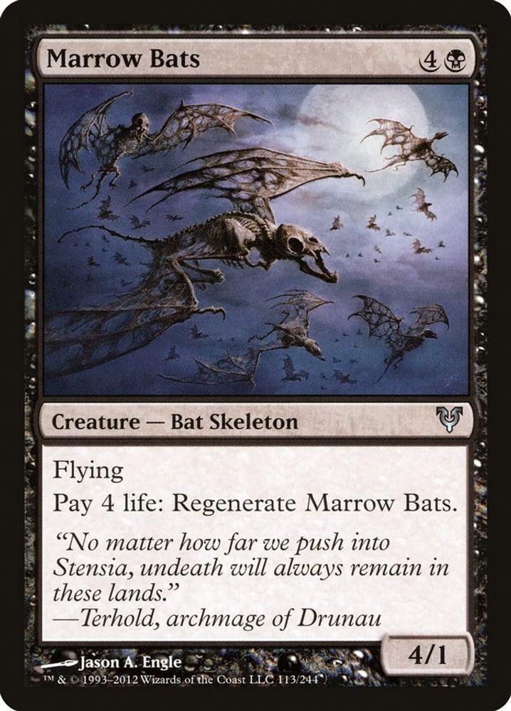 2012 Magic: The Gathering: Avacyn Restored (AVR) - Marrow Bats (#113, Uncommon) (, Near Mint)