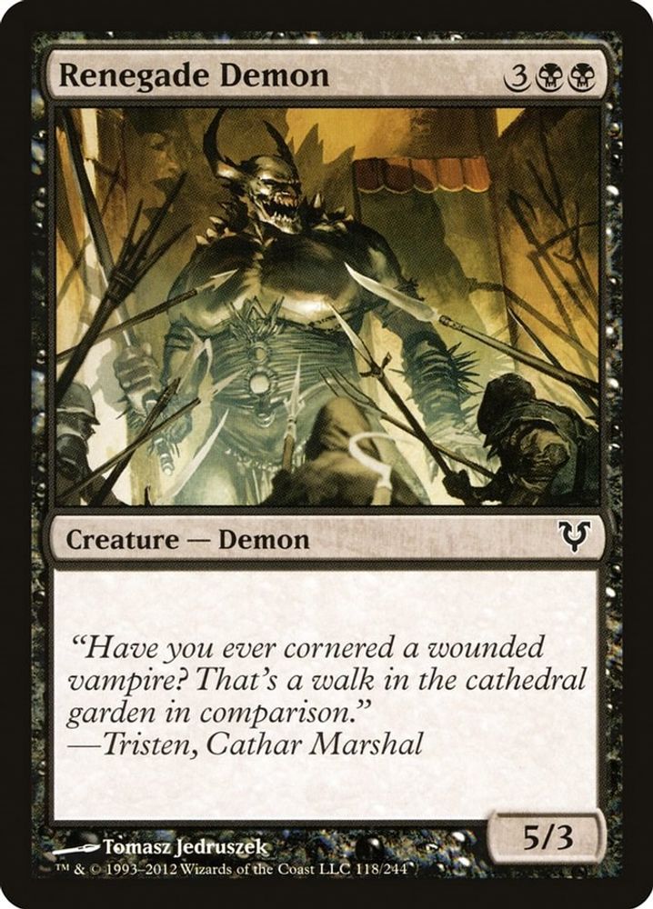 2012 Magic: The Gathering: Avacyn Restored (AVR) - Renegade Demon (#118, Common) (, Near Mint)