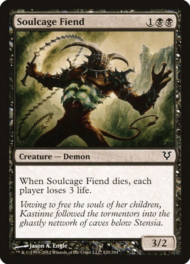 2012 Magic: The Gathering: Avacyn Restored (AVR) - Soulcage Fiend (#120, Common) (, Near Mint)