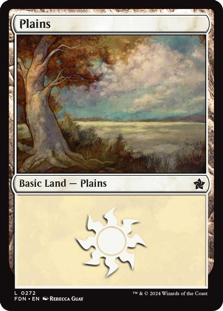 2024 Magic: The Gathering: Foundations (FDN) - Plains 0272 (#272, Land) (, Near Mint)