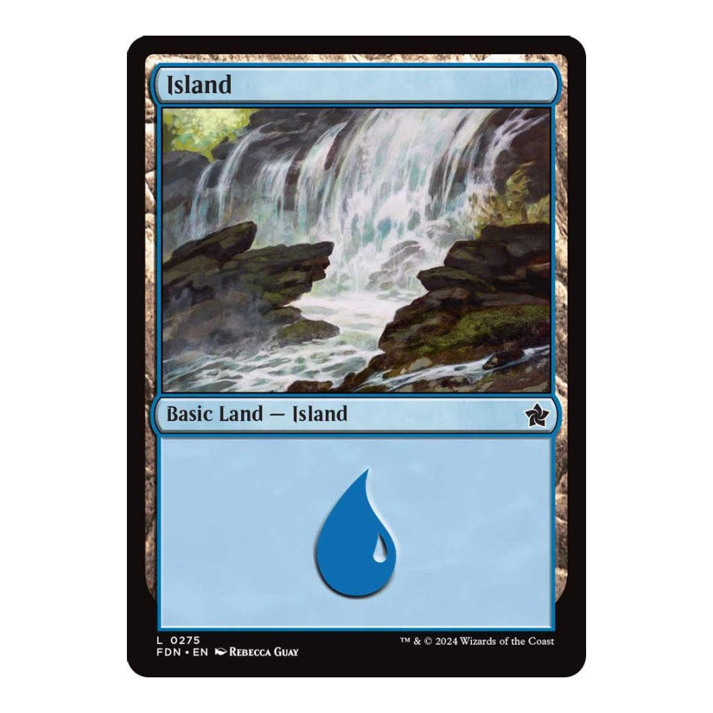 2024 Magic: The Gathering: Foundations (FDN) - Island (0275) (#275, Land) (, Near Mint)