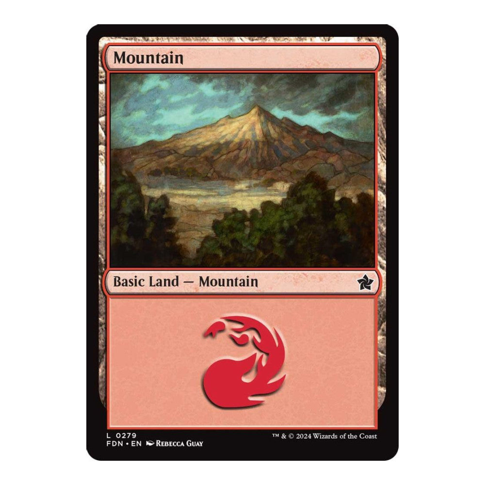 2024 Magic: The Gathering: Foundations (FDN) - Mountain (0279) (#279, Land) (, Near Mint)