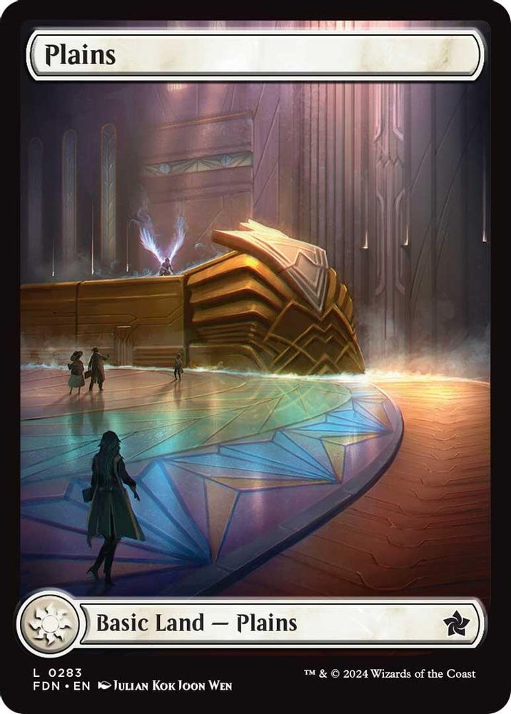 2024 Magic: The Gathering: Foundations (FDN) - Plains 0283 (#283, Land) (Foil, Near Mint)