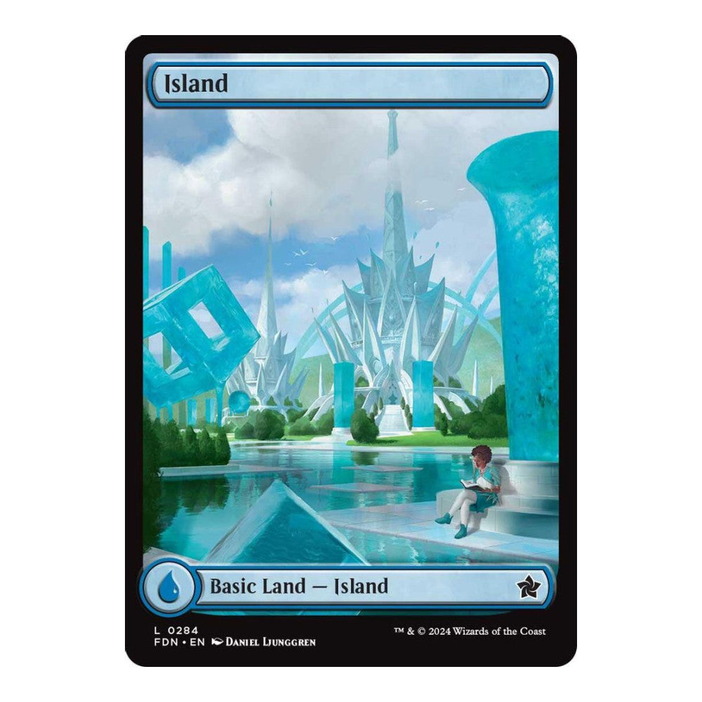 2024 Magic: The Gathering: Foundations (FDN) - Island (0284) (#284, Land) (, Near Mint)