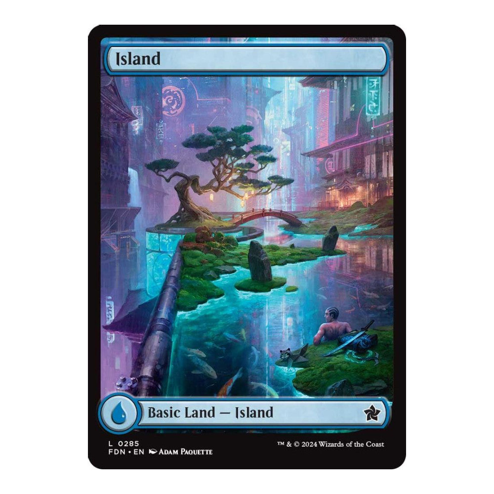 2024 Magic: The Gathering: Foundations (FDN) - Island (0285) (#285, Land) (, Near Mint)