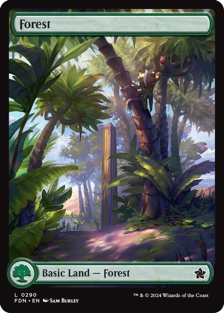 2024 Magic: The Gathering: Foundations (FDN) - Forest 0290 (#290, Land) (, Near Mint)