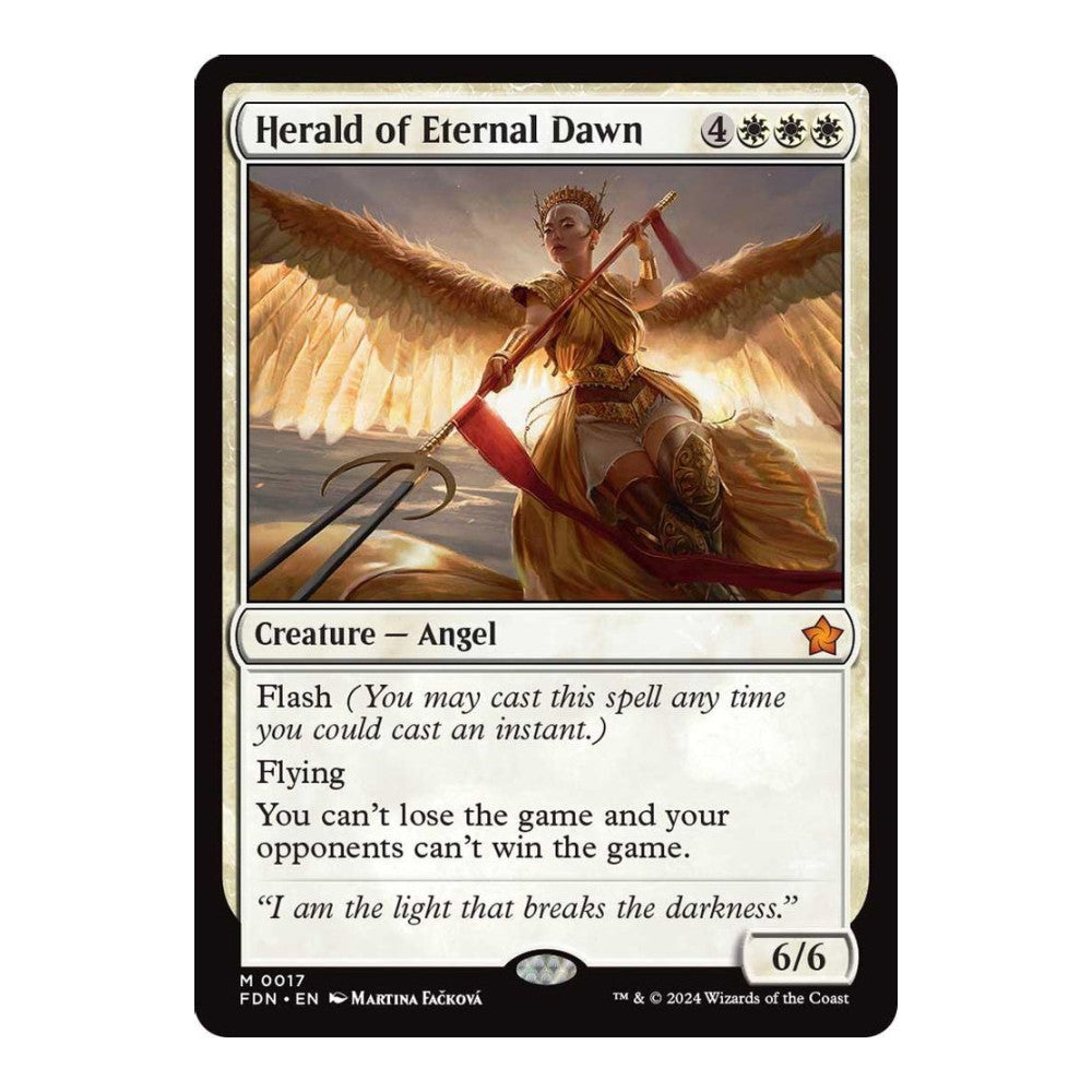 2024 Magic: The Gathering: Foundations (FDN) - Herald of Eternal Dawn (#17, Mythic Rare) (, Near Mint)