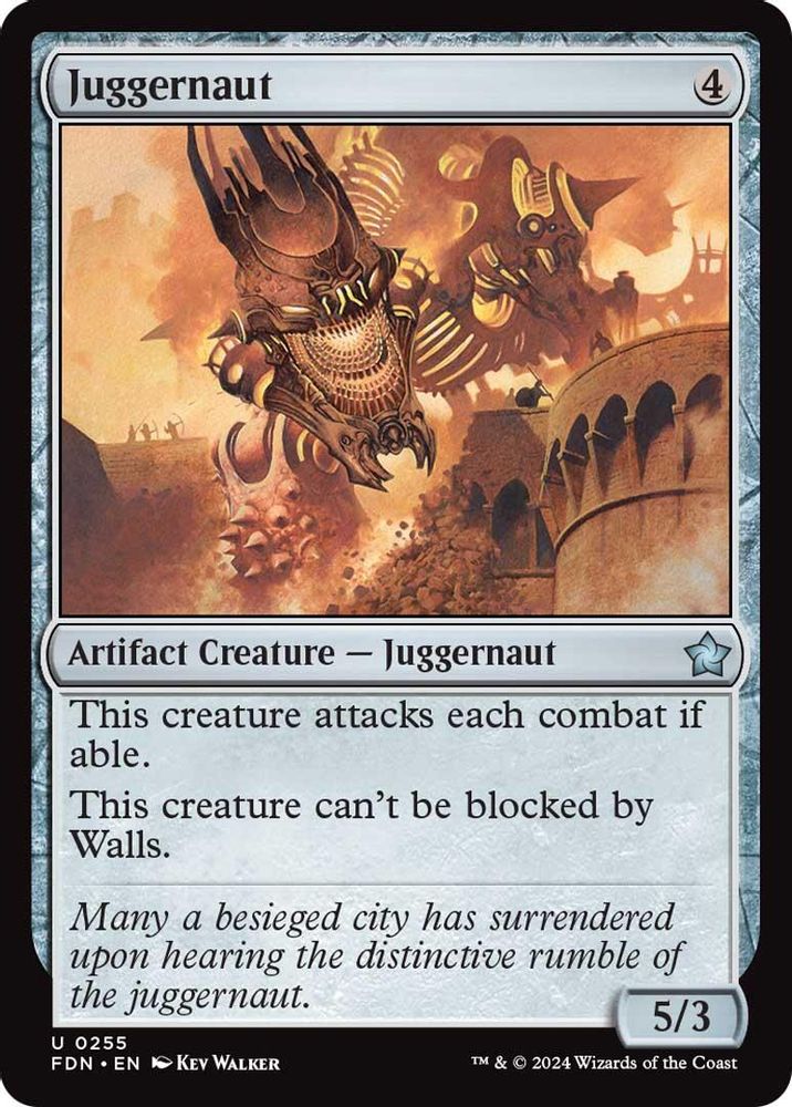 2024 Magic: The Gathering: Foundations (FDN) - Juggernaut (#255, Uncommon)