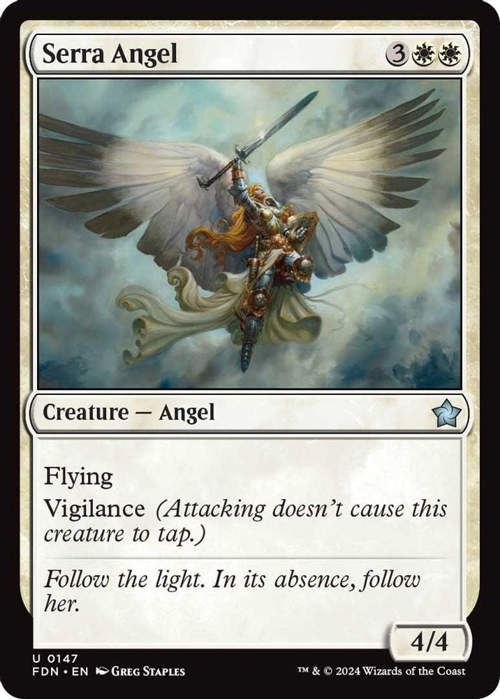 2024 Magic: The Gathering: Foundations (FDN) - Serra Angel 0147 (#147, Uncommon) (, Near Mint)