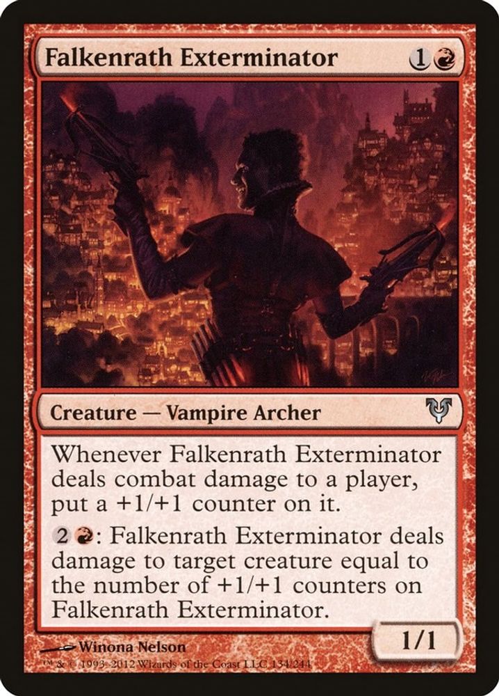 2012 Magic: The Gathering: Avacyn Restored (AVR) - Falkenrath Exterminator (#134, Uncommon) (, Near Mint)
