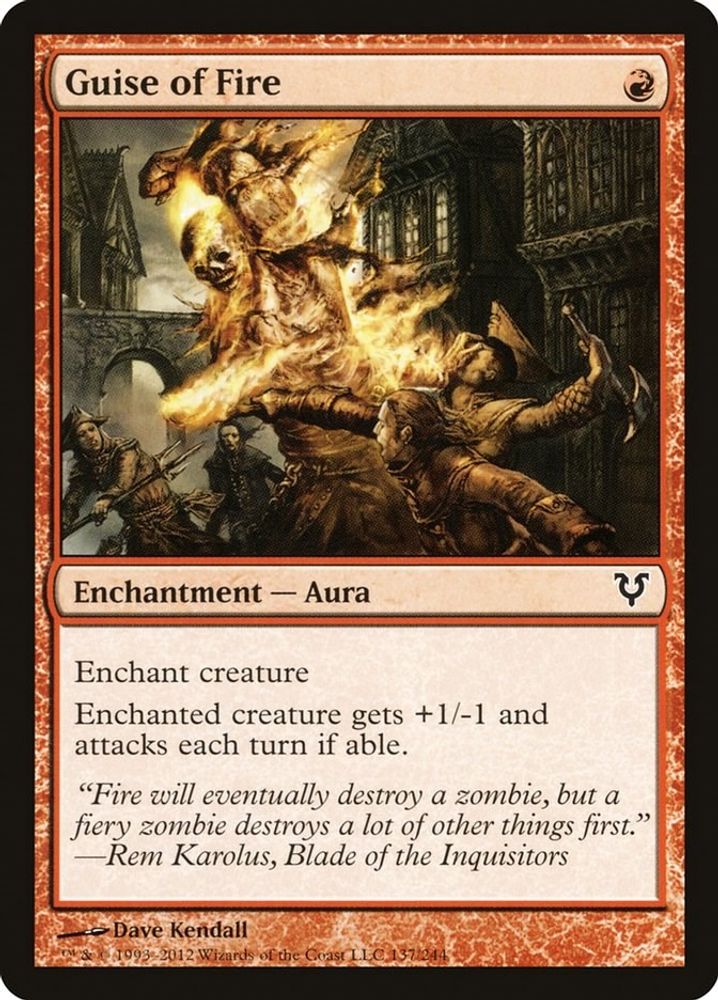 2012 Magic: The Gathering: Avacyn Restored (AVR) - Guise of Fire (#137, Common) (, Near Mint)