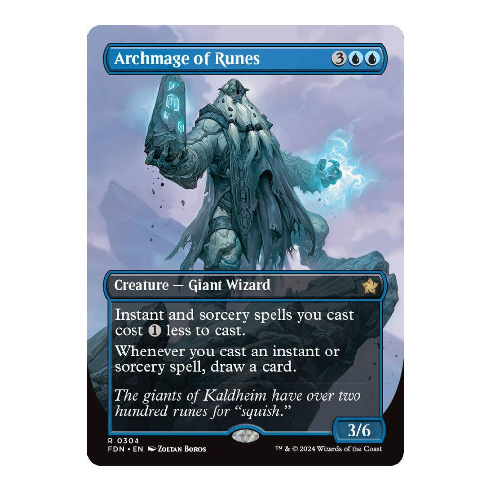 Archmage of Runes (Borderless) - Foundations () - Near Mint -