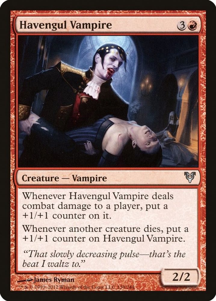 2012 Magic: The Gathering: Avacyn Restored (AVR) - Havengul Vampire (#139, Uncommon) (, Near Mint)