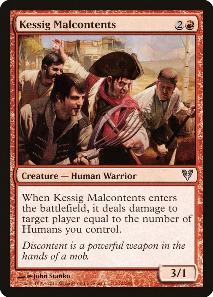 2012 Magic: The Gathering: Avacyn Restored (AVR) - Kessig Malcontents (#142, Uncommon) (, Near Mint)