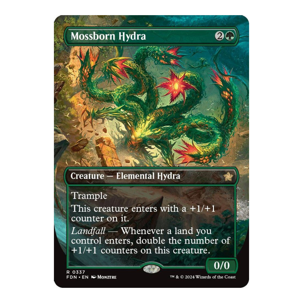 Mossborn Hydra (Borderless) - Foundations () - Near Mint -