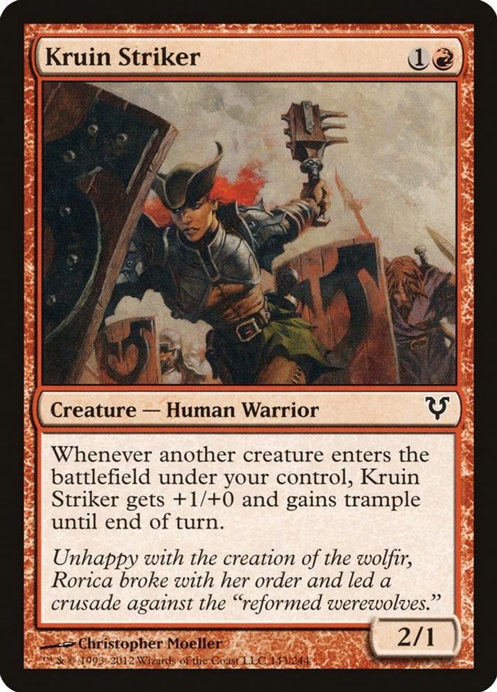 2012 Magic: The Gathering: Avacyn Restored (AVR) - Kruin Striker (#143, Common) (, Near Mint)
