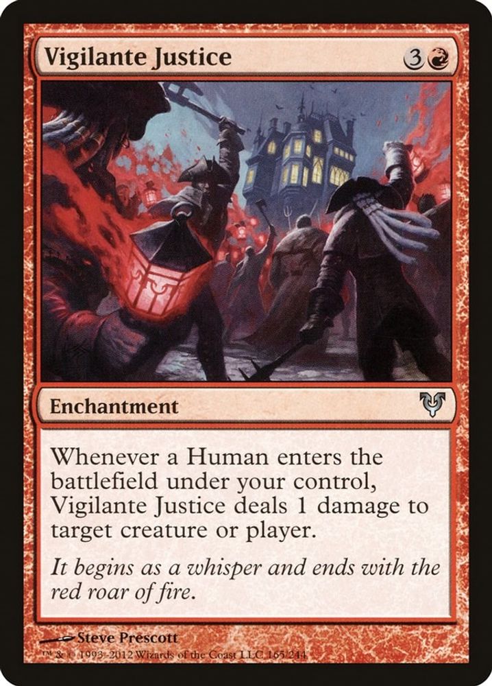 2012 Magic: The Gathering: Avacyn Restored (AVR) - Vigilante Justice (#165, Uncommon) (, Near Mint)