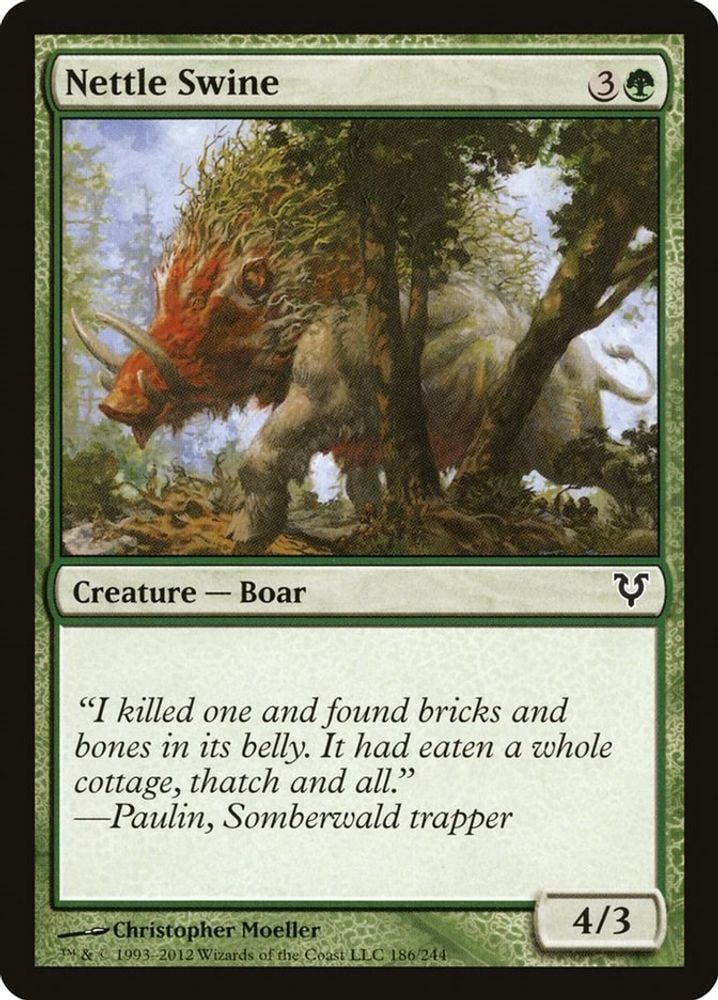 2012 Magic: The Gathering: Avacyn Restored (AVR) - Nettle Swine (#186, Common) (, Near Mint)