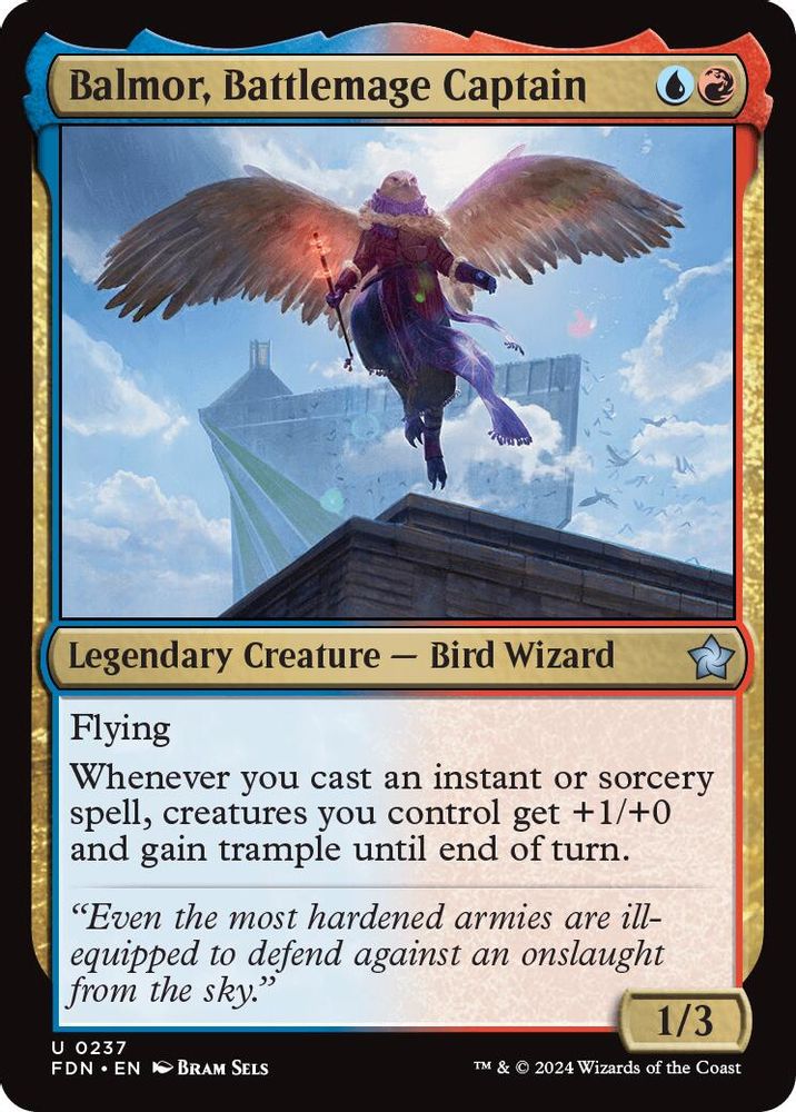 2024 Magic: The Gathering: Foundations (FDN) - Balmor Battlemage Captain (#237, Uncommon) (, Near Mint)