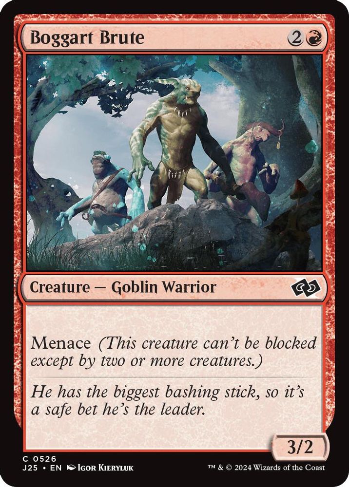 2024 Magic: The Gathering: Foundations Jumpstart (J25) - Boggart Brute (#526, Common) (, Near Mint)
