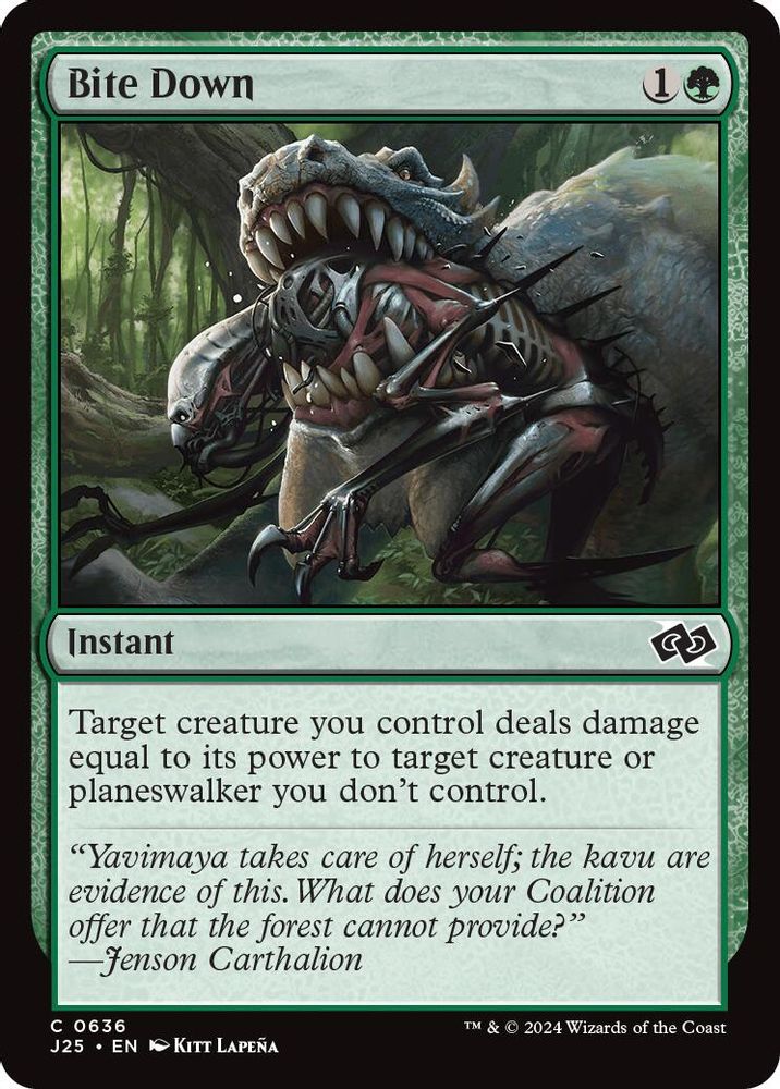 2024 Magic: The Gathering: Foundations Jumpstart (J25) - Bite Down (#636, Common) (, Near Mint)