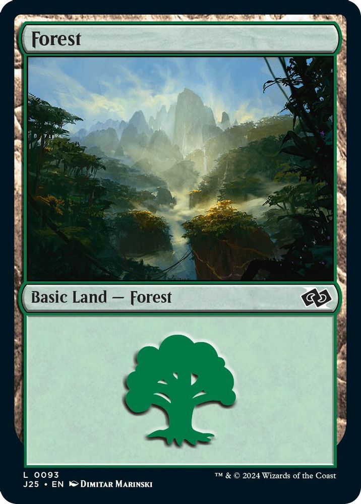 2024 Magic: The Gathering: Foundations Jumpstart (J25) - Forest 0093 (#93, Land) (, Near Mint)