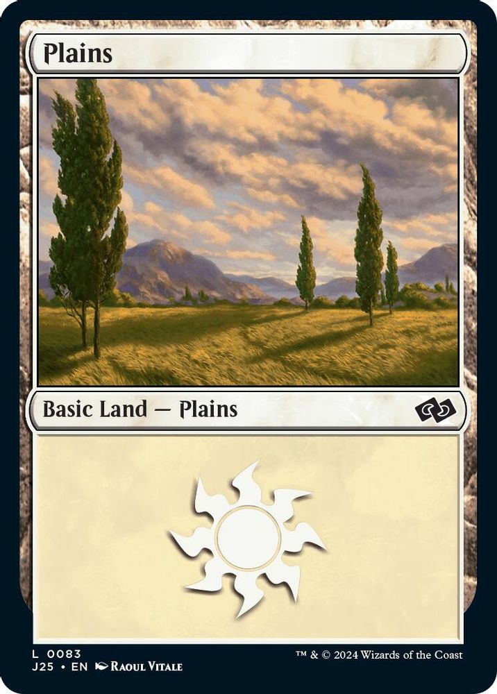 2024 Magic: The Gathering: Foundations Jumpstart (J25) - Plains 0083 (#83, Land) (, Near Mint)