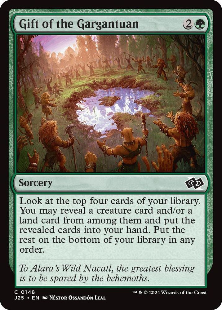 2024 Magic: The Gathering: Foundations Jumpstart (J25) - Gift of the Gargantuan (#148, Common) (, Near Mint)