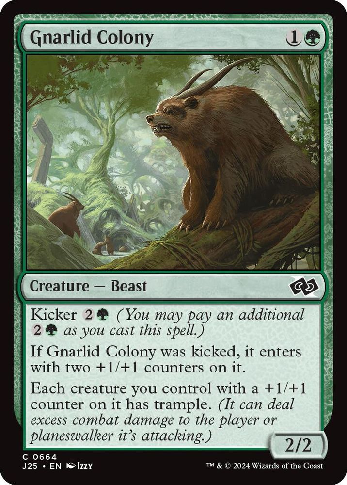 2024 Magic: The Gathering: Foundations Jumpstart (J25) - Gnarlid Colony (#664, Common) (, Near Mint)