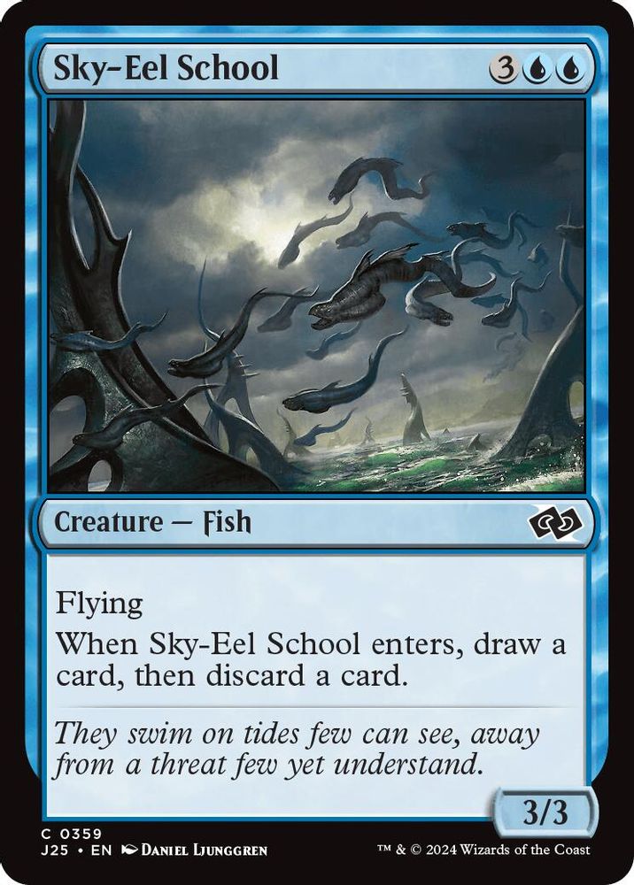 2024 Magic: The Gathering: Foundations Jumpstart (J25) - Sky Eel School (#359, Common) (, Near Mint)