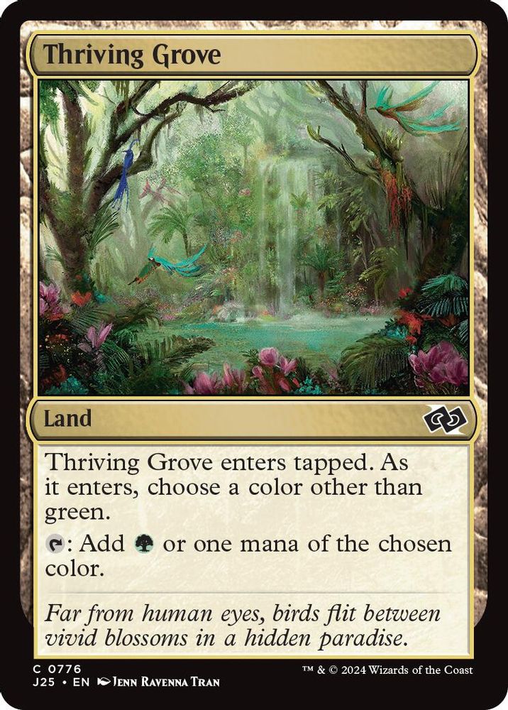 2024 Magic: The Gathering: Foundations Jumpstart (J25) - Thriving Grove (#776, Common) (, Near Mint)