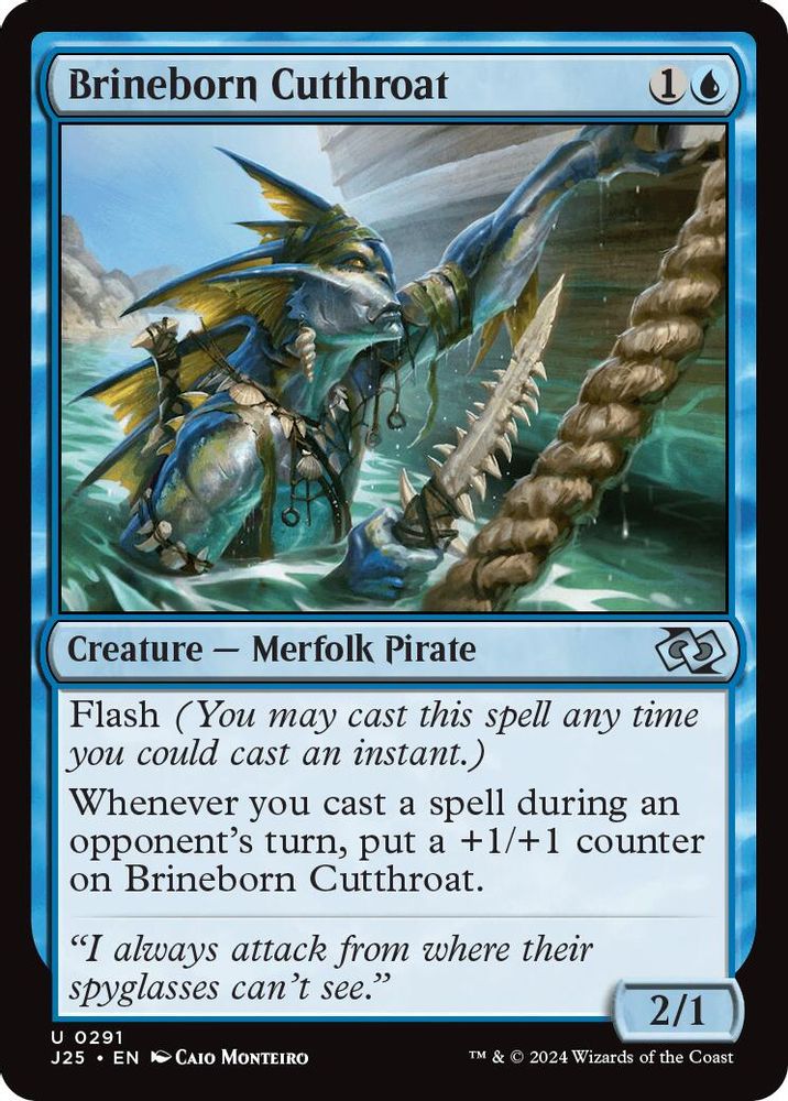 2024 Magic: The Gathering: Foundations Jumpstart (J25) - Brineborn Cutthroat (#291, Uncommon) (, Near Mint)