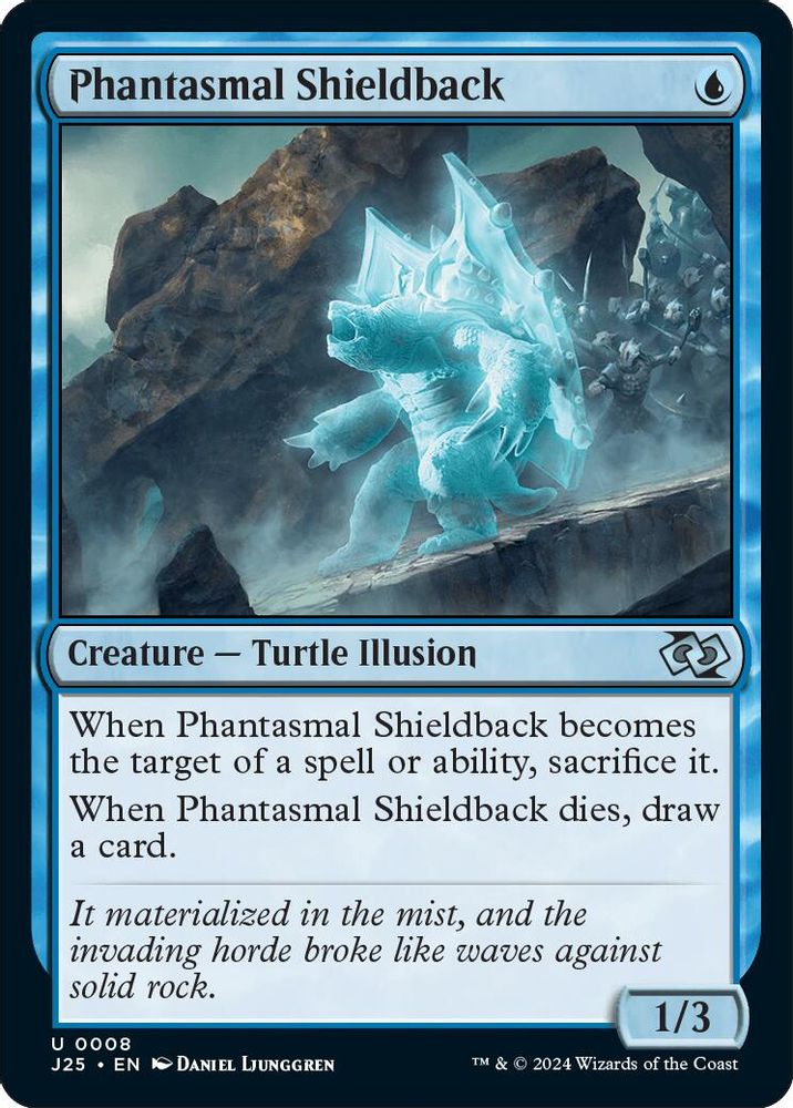 2024 Magic: The Gathering: Foundations Jumpstart (J25) - Phantasmal Shieldback (#8, Uncommon) (, Near Mint)