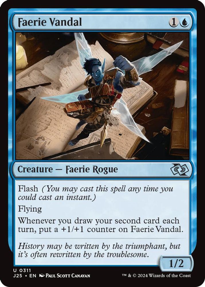 2024 Magic: The Gathering: Foundations Jumpstart (J25) - Faerie Vandal (#311, Uncommon) (, Near Mint)