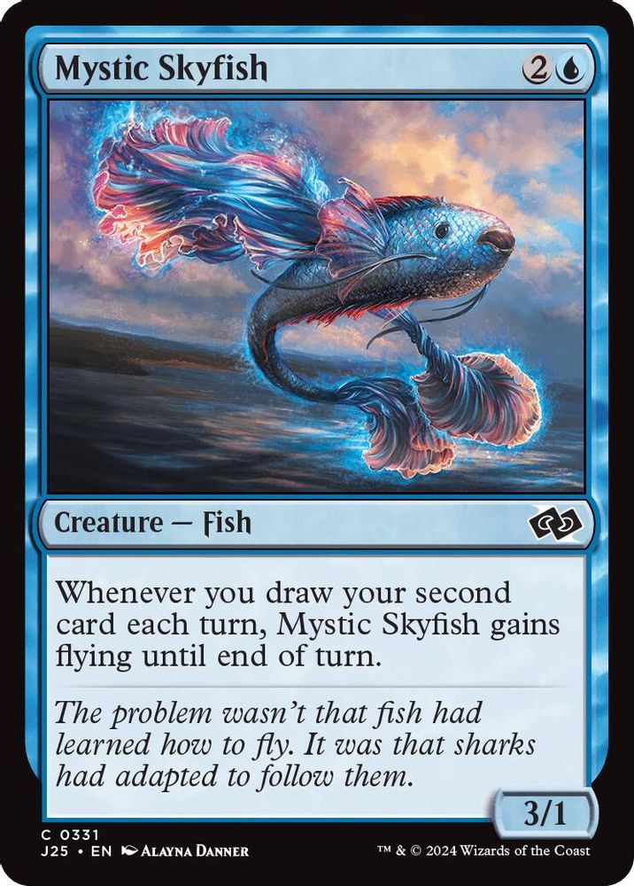 2024 Magic: The Gathering: Foundations Jumpstart (J25) - Mystic Skyfish (#331, Common) (, Near Mint)